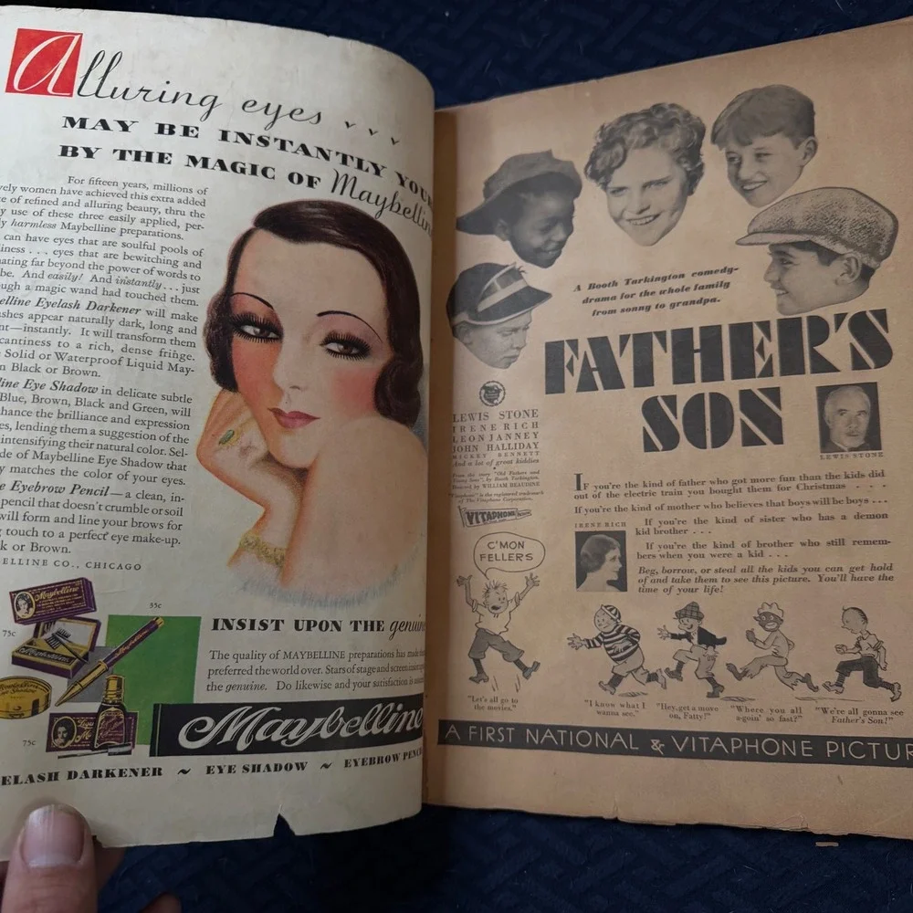 Vintage‎ Motion Picture Magazine April 1931 Marlene Dietrich Cover Marland Stone